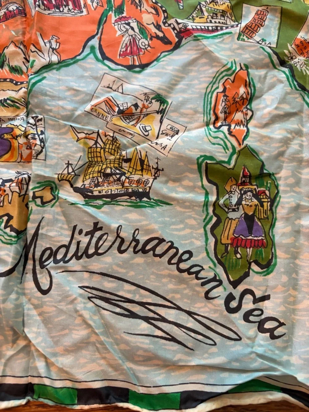Italian scarf mid century